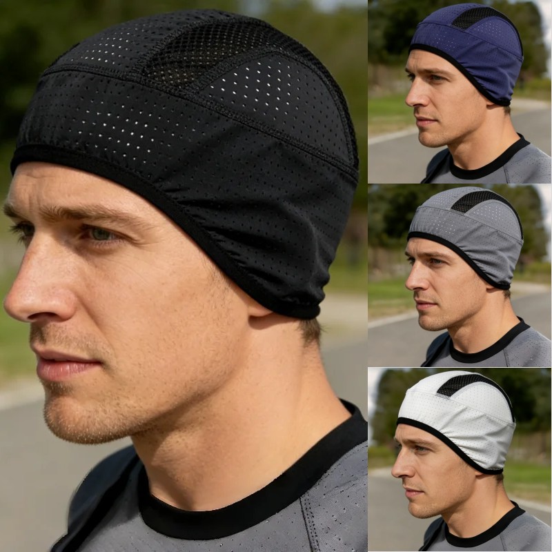 Skull Cap Helmet Liner - 여름용 통기성 메쉬 퀵 드라이 스포츠