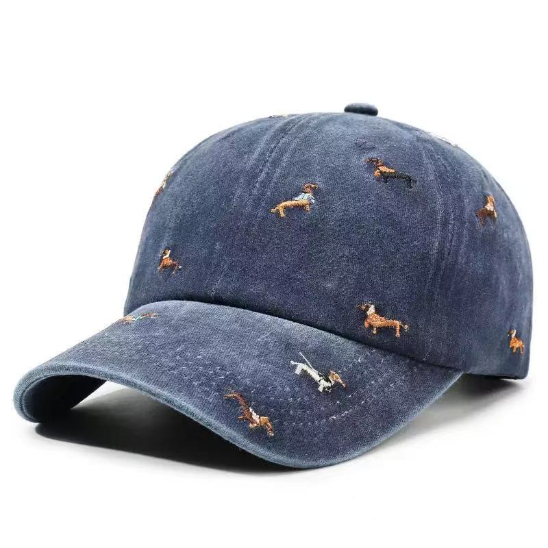 닥스훈트 자수 워싱 코튼 조절 가능 야구 모자 클래식  - Golf Cap Dad 리뷰 및 가격