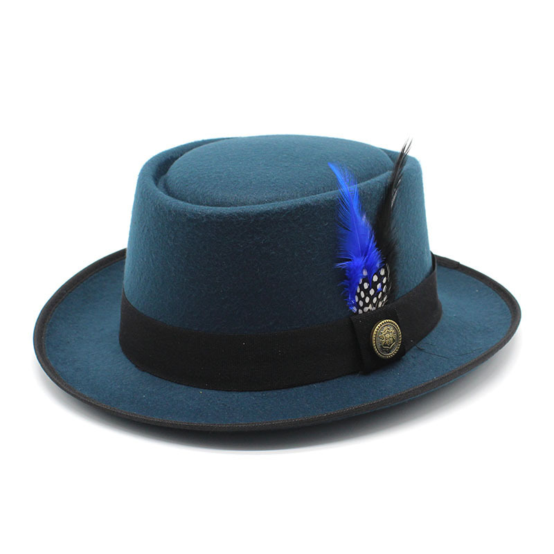 남성용 빈티지 돼지 고기 파이 모자, 넓은 챙 양모 펠 - Fedora Hat Wool 리뷰 및 가격