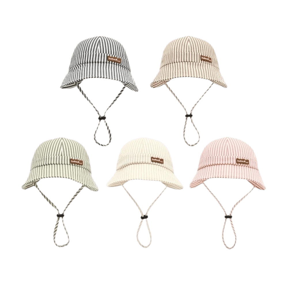 새로운 스트라이프 아기 버킷햇, 조절 가능한 통기성 좋 - Bucket Hat Cotton 리뷰 및 가격
