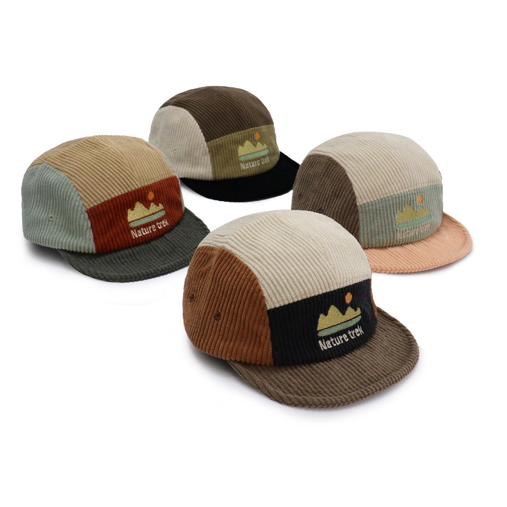 남녀공용 5 패널 쇼트 브림 캡, 빈티지 클래식 블랙  - Corduroy Cap 5 Panel 리뷰 및 가격