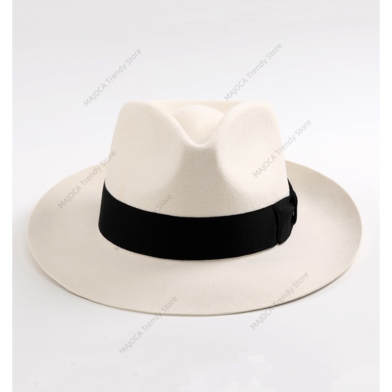 클래식 남성용 울 펠트 대부 갱스터 페도라 마이클 잭슨 - Fedora Hat Wool 리뷰 및 가격