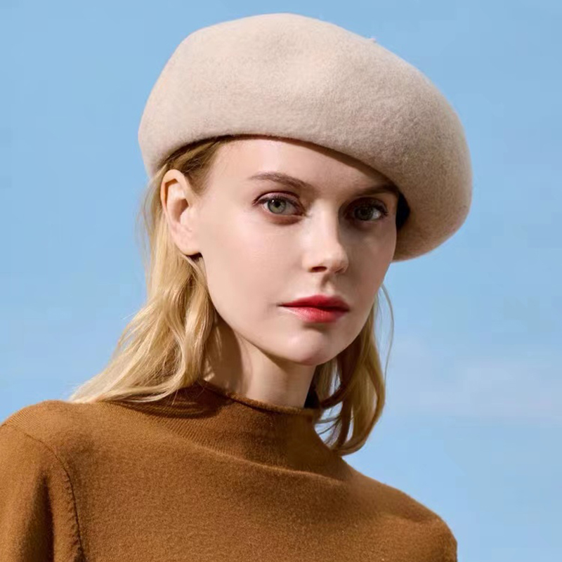 100% 양모 두꺼운 베레모, 간단한 가을 겨울 모자, - Beret French Wool 리뷰 및 가격