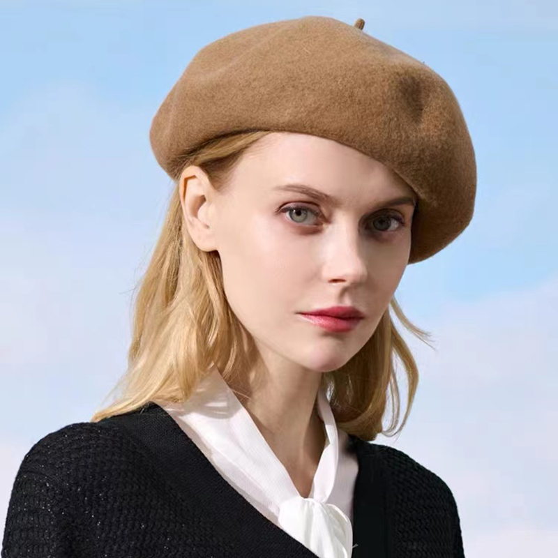 100% 양모 두꺼운 베레모, 간단한 가을 겨울 모자, - Beret French Wool 리뷰 및 가격