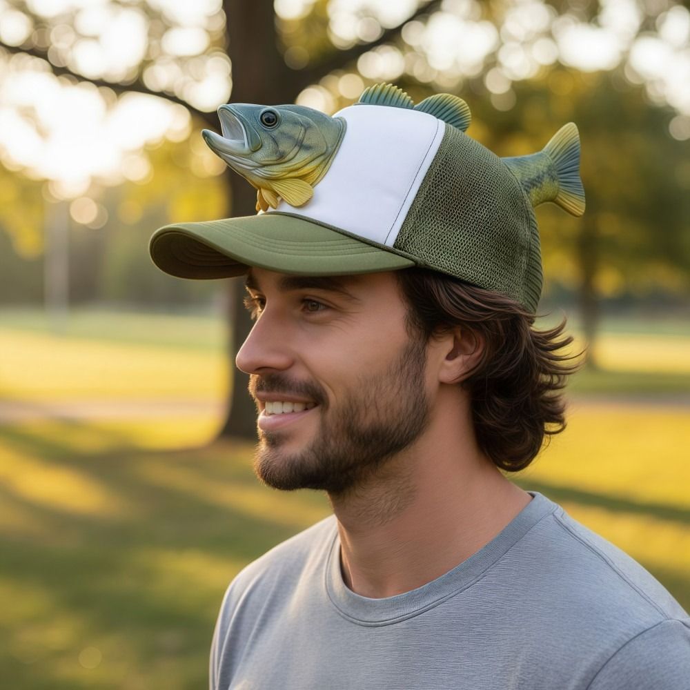 재미있는 3D 물고기 동물 트러커 모자 메쉬 조절 가능 - Trucker Cap Mesh 리뷰 및 가격