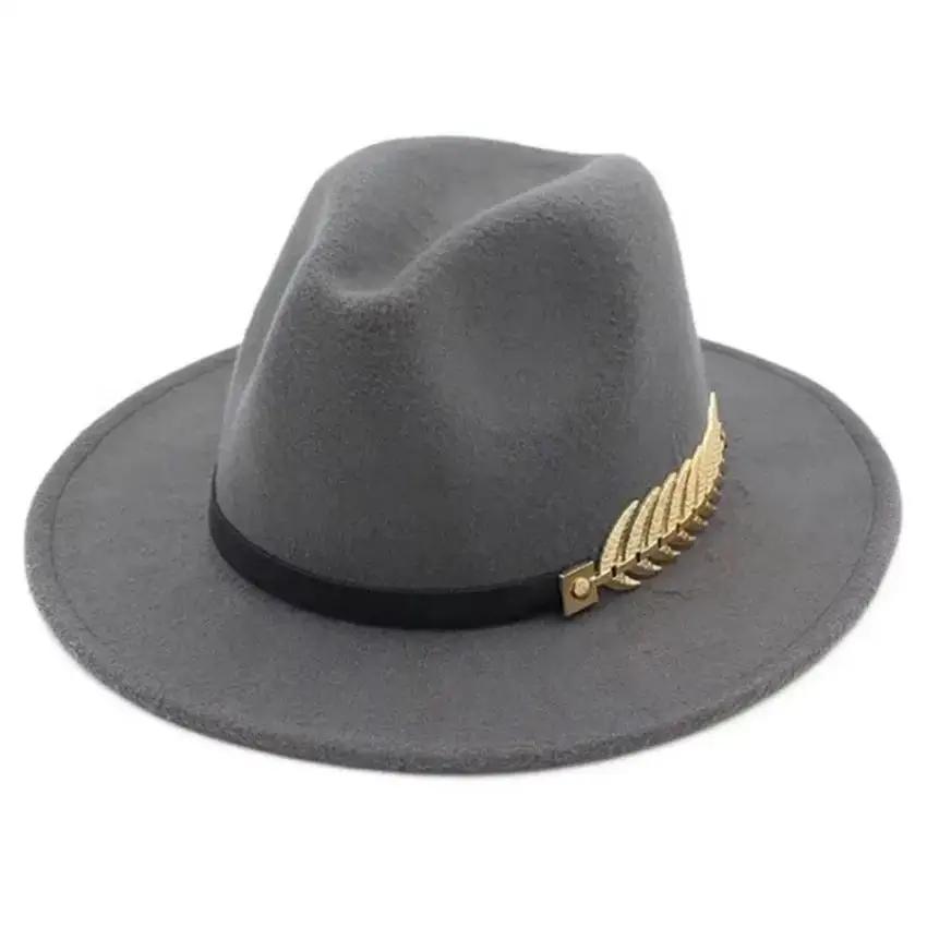 간단한 패션 공식 행사 커플 모직 모자 큰 챙 재즈 모 - Fedora Hat Wool 리뷰 및 가격