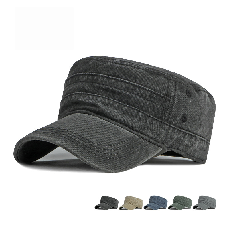봄 여름 짧은 챙 육군 모자 남자 여자 야외 레트로 씻 - Snapback Hat Flat 리뷰 및 가격