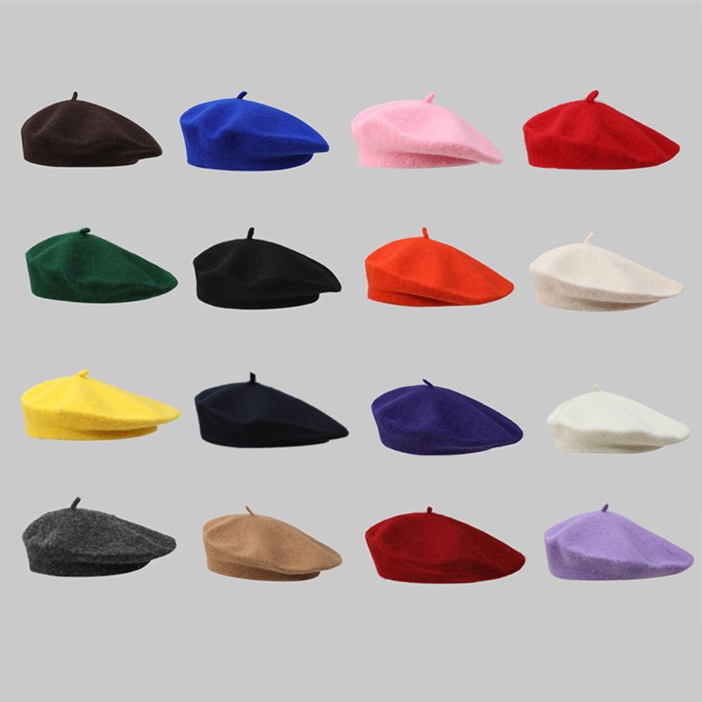 패션 따뜻한 겨울 울 베레모 레트로 우아한 프랑스 예술 - Beret French Wool 리뷰 및 가격