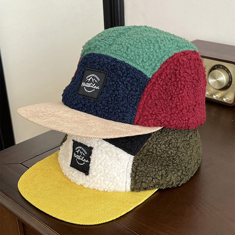 남녀공용 5패널 레트로 플리스 캡, 컬러 블록 패치워크 - Corduroy Cap 5 Panel 리뷰 및 가격