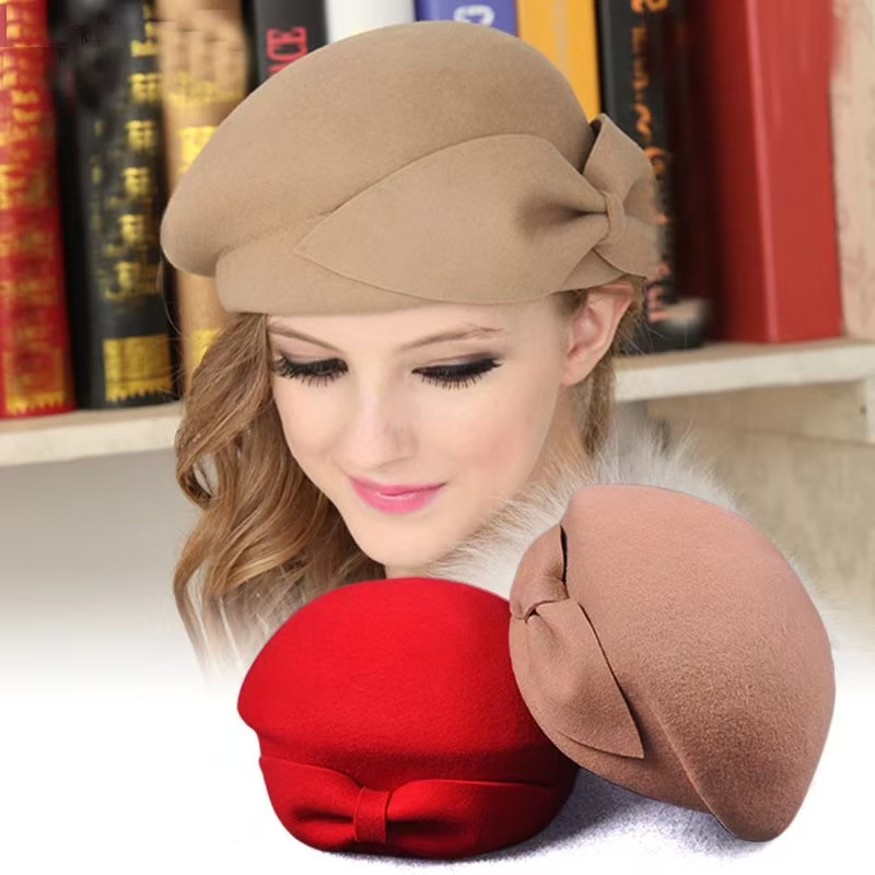 울 빈티지 따뜻한 울 겨울 베레모 여성 승무원 모자 프 - Beret French Wool 리뷰 및 가격